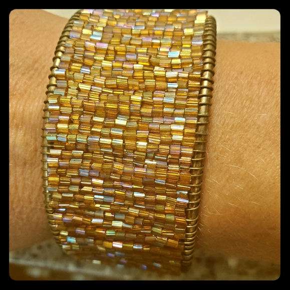 Jewelry - Shimmering Beaded Bangle Bracelet